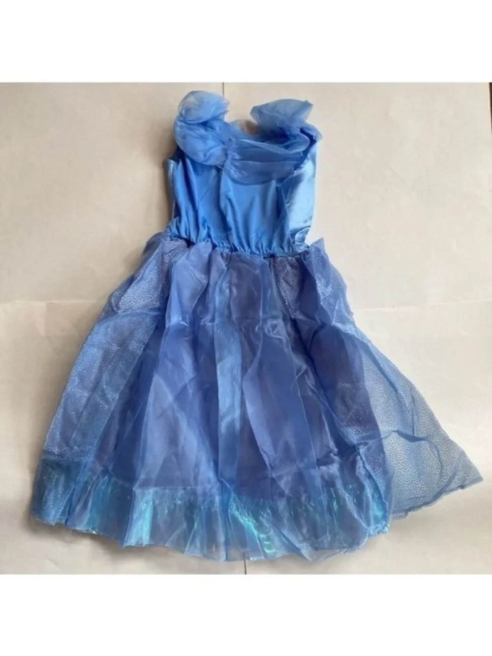 2015 Disney Cinderella Girls Costume Dress Blue Size LG 10-12 Live Action Movie